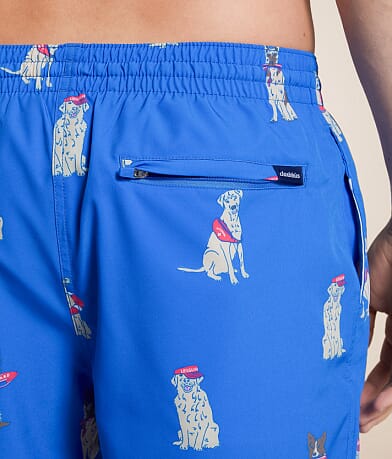 Chubbies The I Let The Dogs Out Stretch Swim Trunks back pocket view