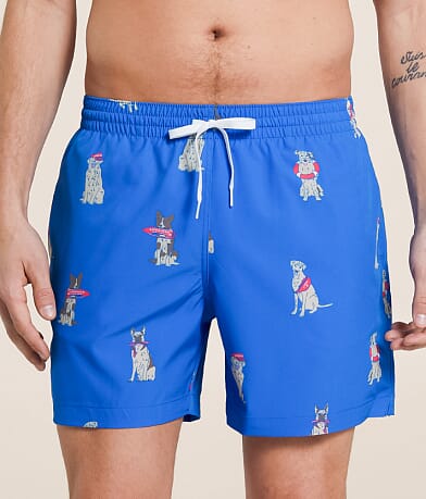 Chubbies The I Let The Dogs Out Stretch Swim Trunks front view