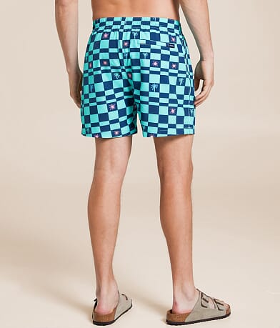 Chubbies The Great Checks Swim Trunks back view