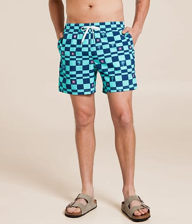 Chubbies The Great Checks Swim Trunks front view
