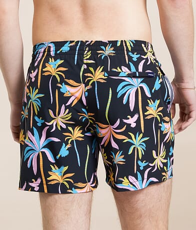 Chubbies The Black Night Light Stretch Swim Trunks back view