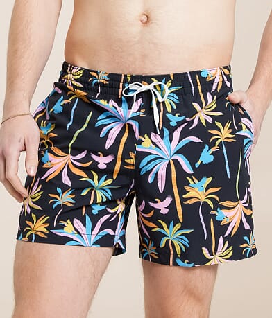 Chubbies The Black Night Light Stretch Swim Trunks front view