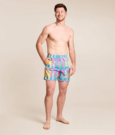 The Technicolor Stitches Stretch Swim Trunks