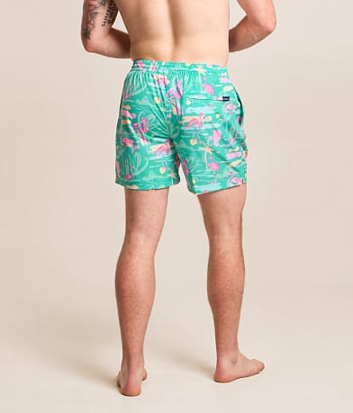 The Single & Ready To Flamingle Stretch Swim Trunks thumbnail 4