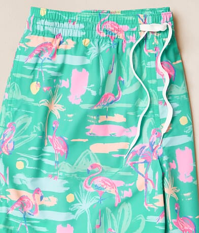 The Single & Ready To Flamingle Stretch Swim Trunks thumbnail 6