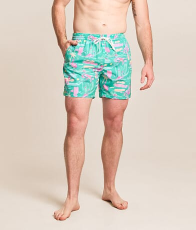 The Single & Ready To Flamingle Stretch Swim Trunks thumbnail 2