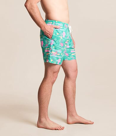 The Single & Ready To Flamingle Stretch Swim Trunks thumbnail 3