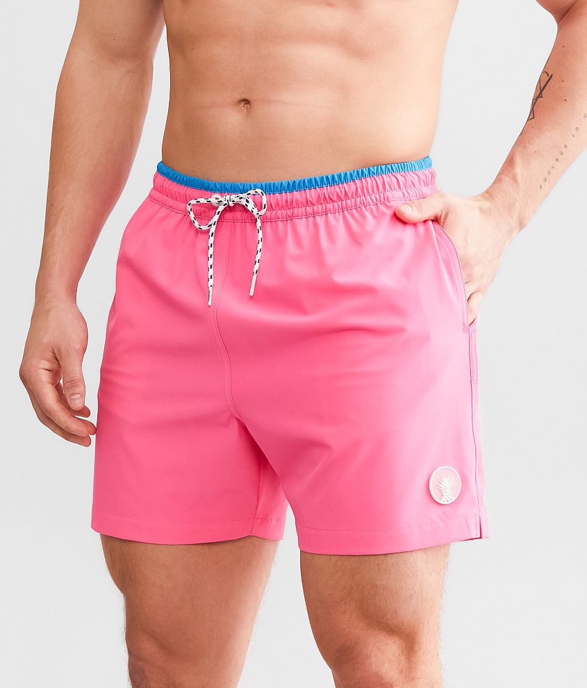 Chubbies The Avalons Stretch Swim Trunks - Men's Swimwear in Bright Pink