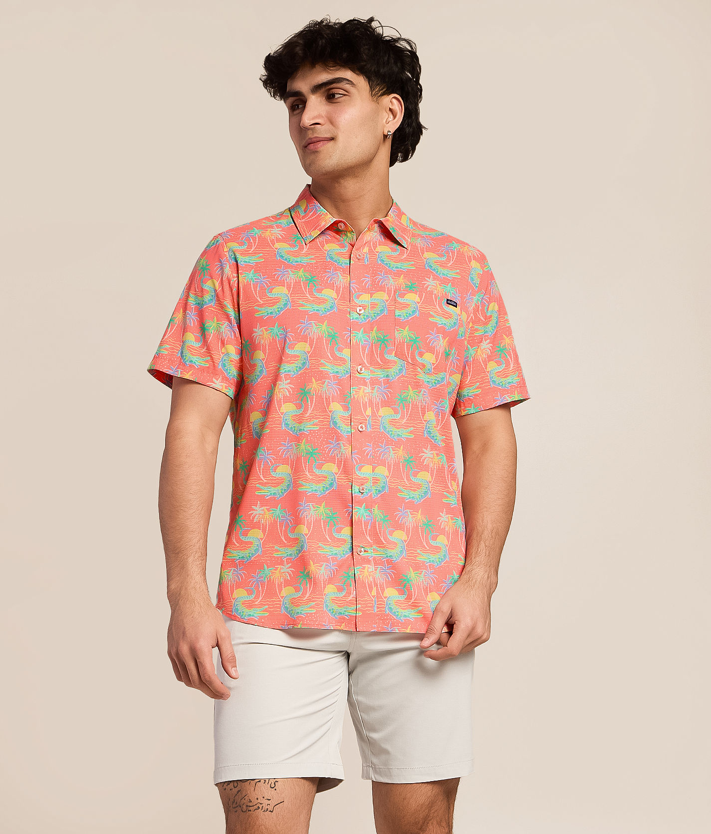 Chubbies The Rock-A-Croc Performance Stretch Shirt - Men's Shirts