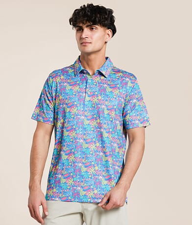 Chubbies The Tropical Bunch Performance Polo front view