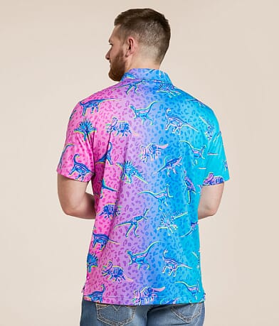 Chubbies The Dino Delight Performance Polo back view