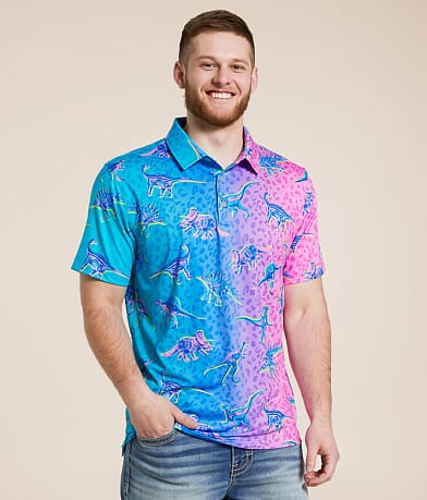 Chubbies The Dino Delight Performance Polo front view