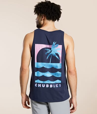 Chubbies The Palm, Wave &amp; Sunset Tank Top back view