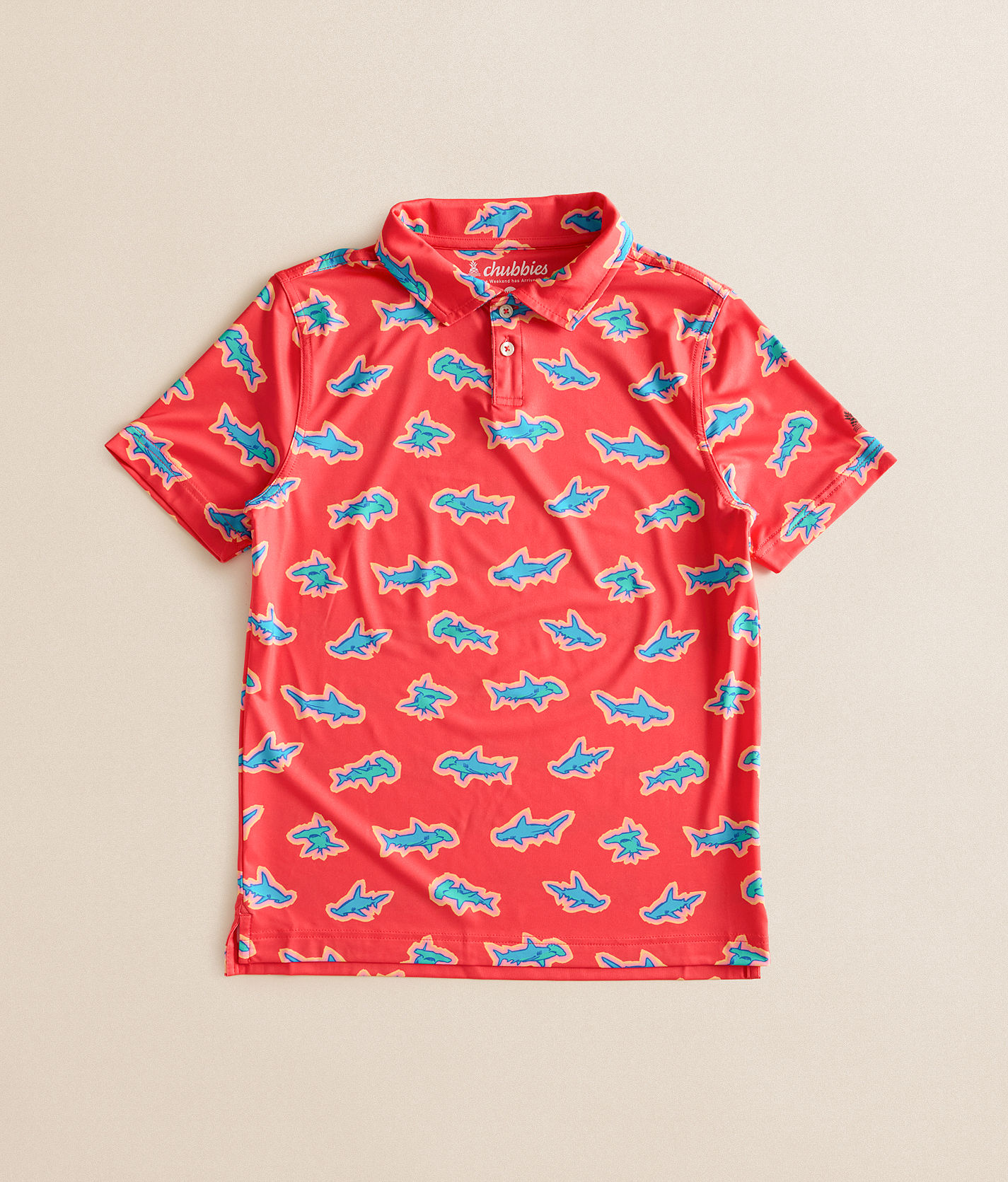 Boys - Chubbies The Red Apex Swimmer Performance Polo - Boy's