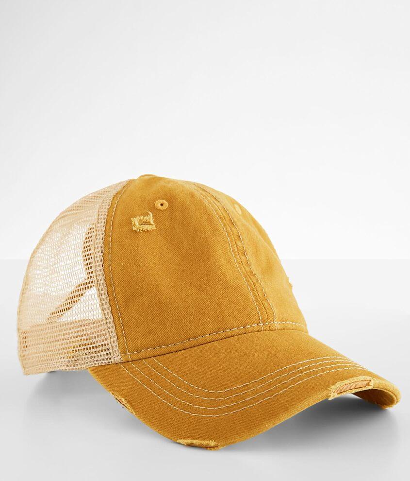C.C&#174; Distressed Ponytail Baseball Hat front view