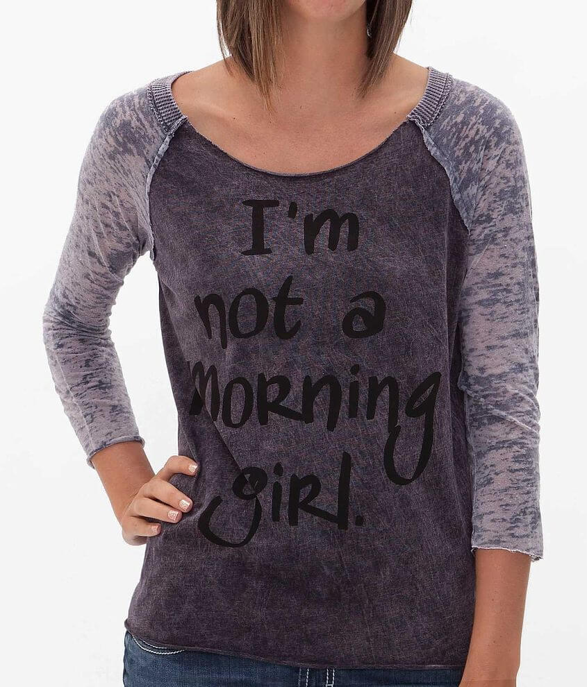 Daytrip Not A Morning Girl T-Shirt front view