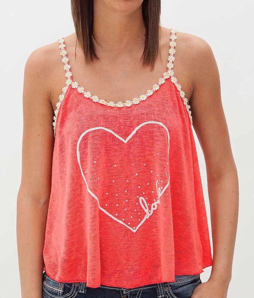 Pointelle Tank Top
 Daytrip Pointelle Tank Top Women s Tank Tops in Pink