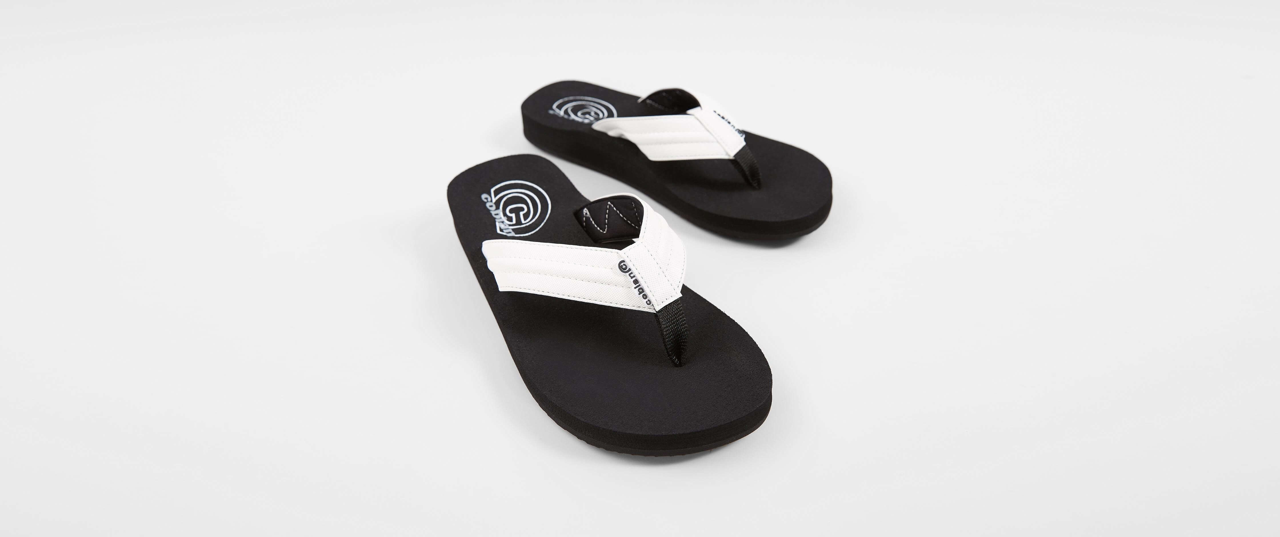 cobian white flip flops