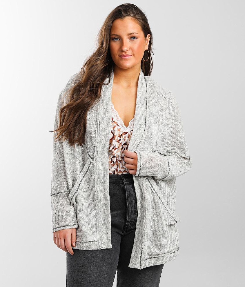 Gray marled outlet cardigan