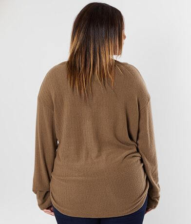 Daytrip Leopard Striped Top - Plus Size Only BACK