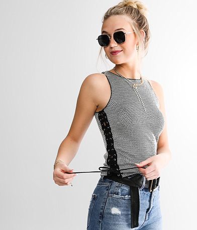 Daytrip Scalloped Strappy Tank Top