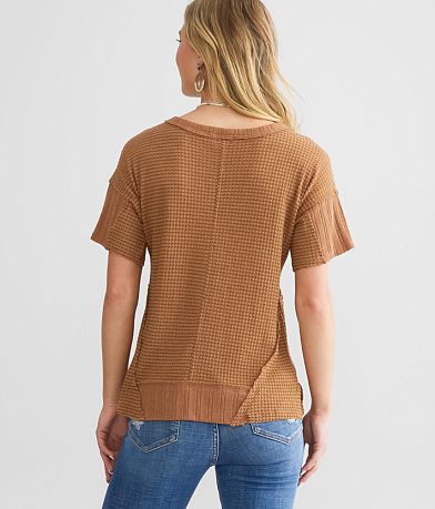 BKE Rib Knit Thermal Top BACK