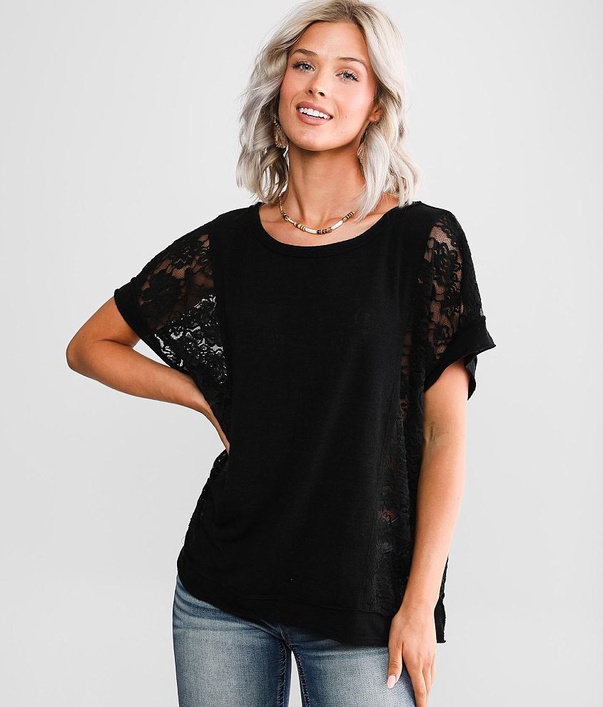 Daytrip Boxy Lace Top front view