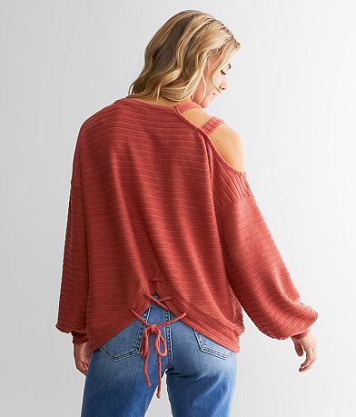 Daytrip Cold Shoulder Top back view