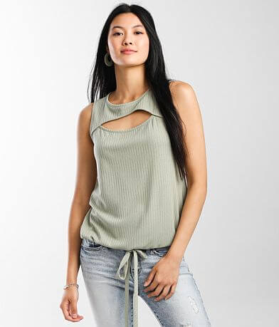 Daytrip Textured Rib Knit Tank Top
