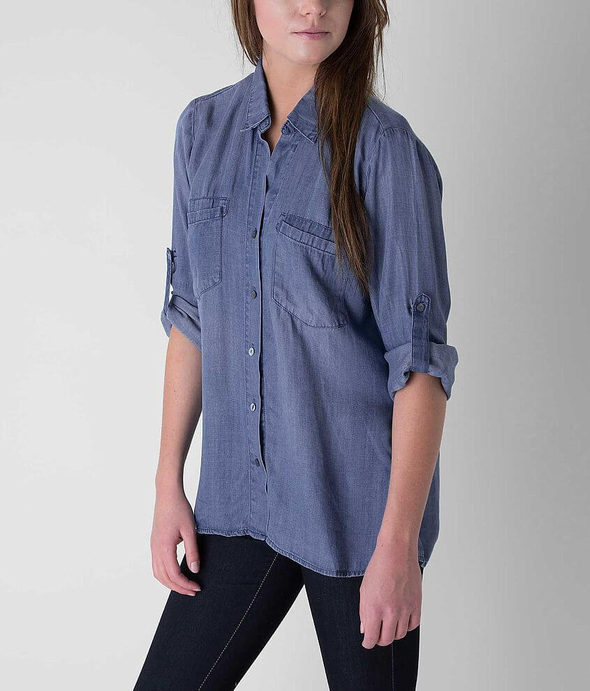 Just Living Chambray Shirt front view