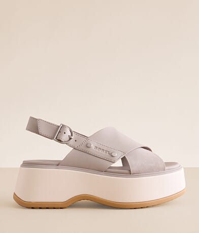 Sorel Dayspring™ Crisscross Leather Sandal front view