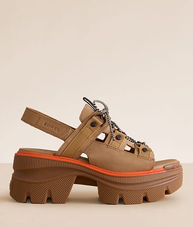 Sorel Rein CB™ Leather Platform Sandal front view