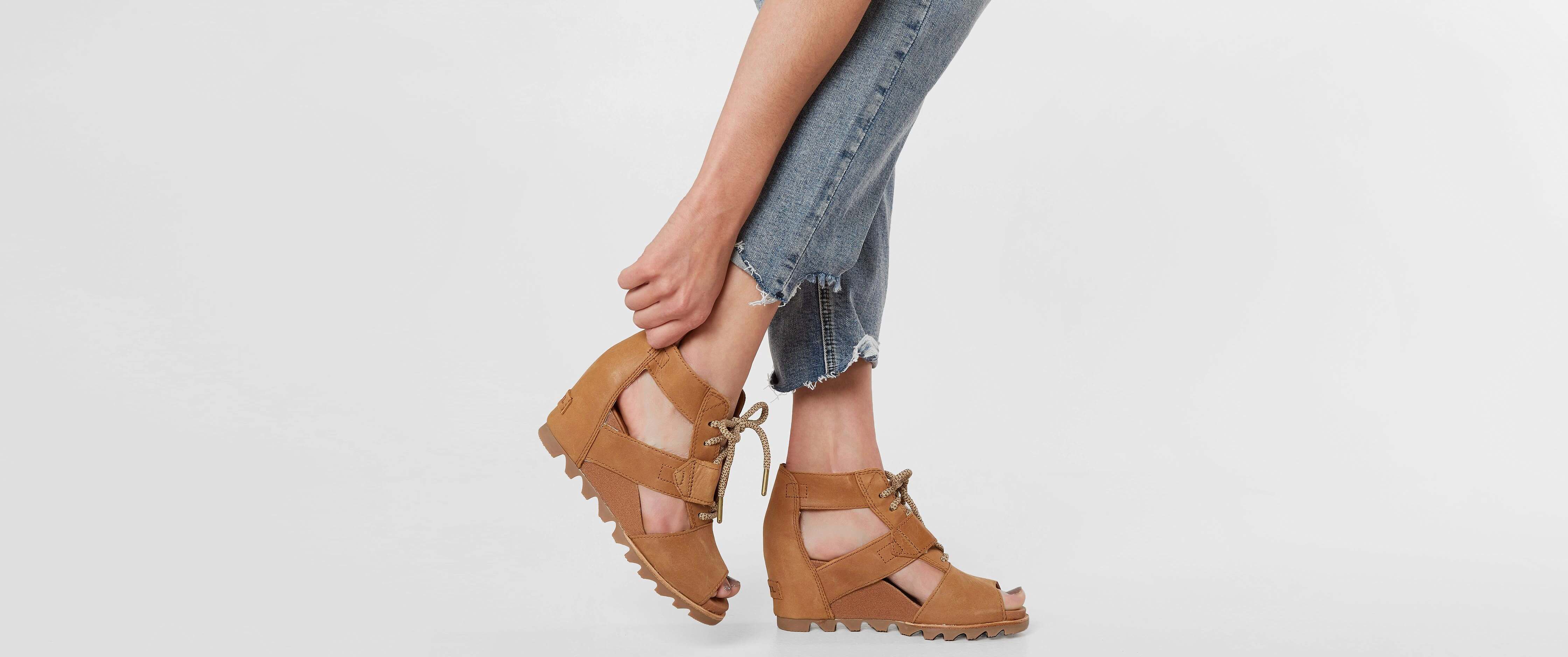 joanie lace up wedge sandal