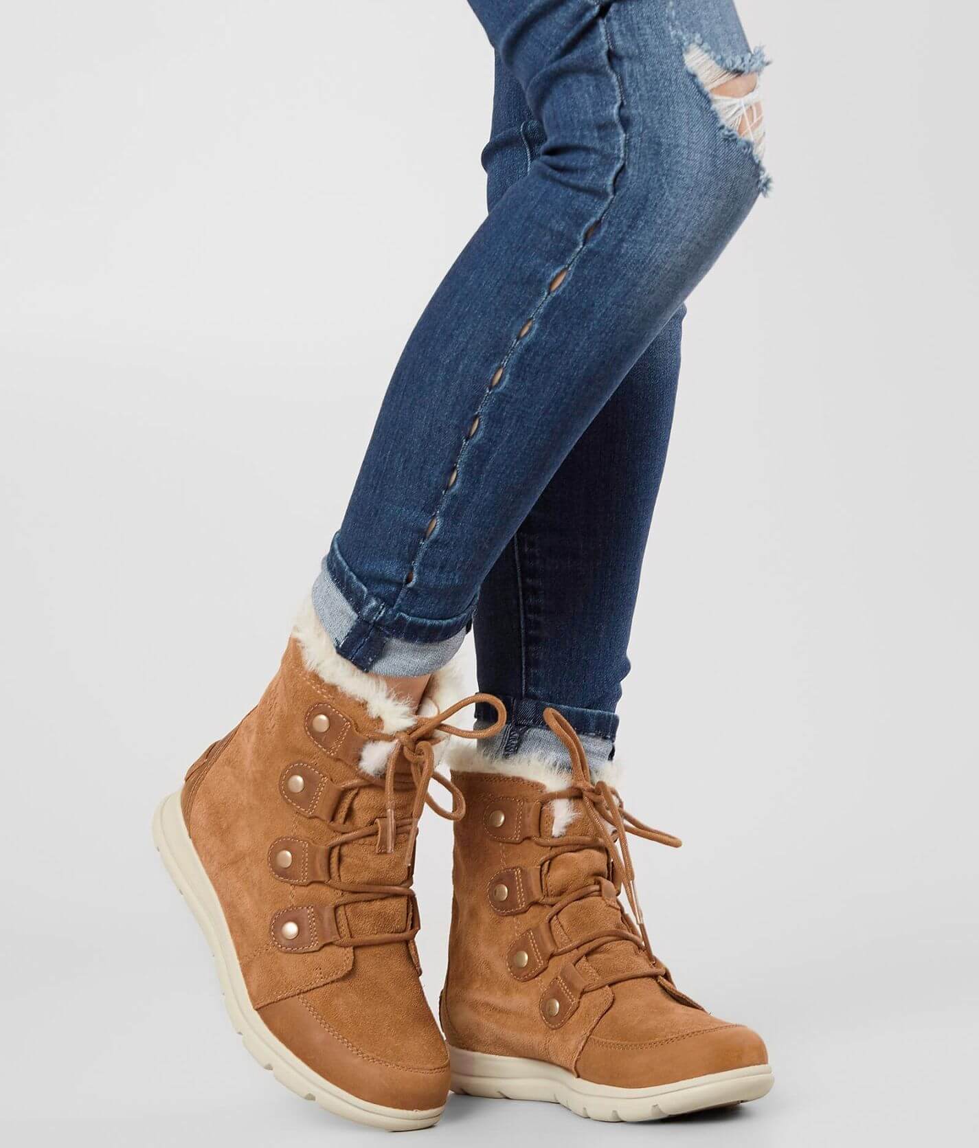 Sorel Explorer Joan™ Waterproof Leather Boot - Women's in Camel Brown | Buckle