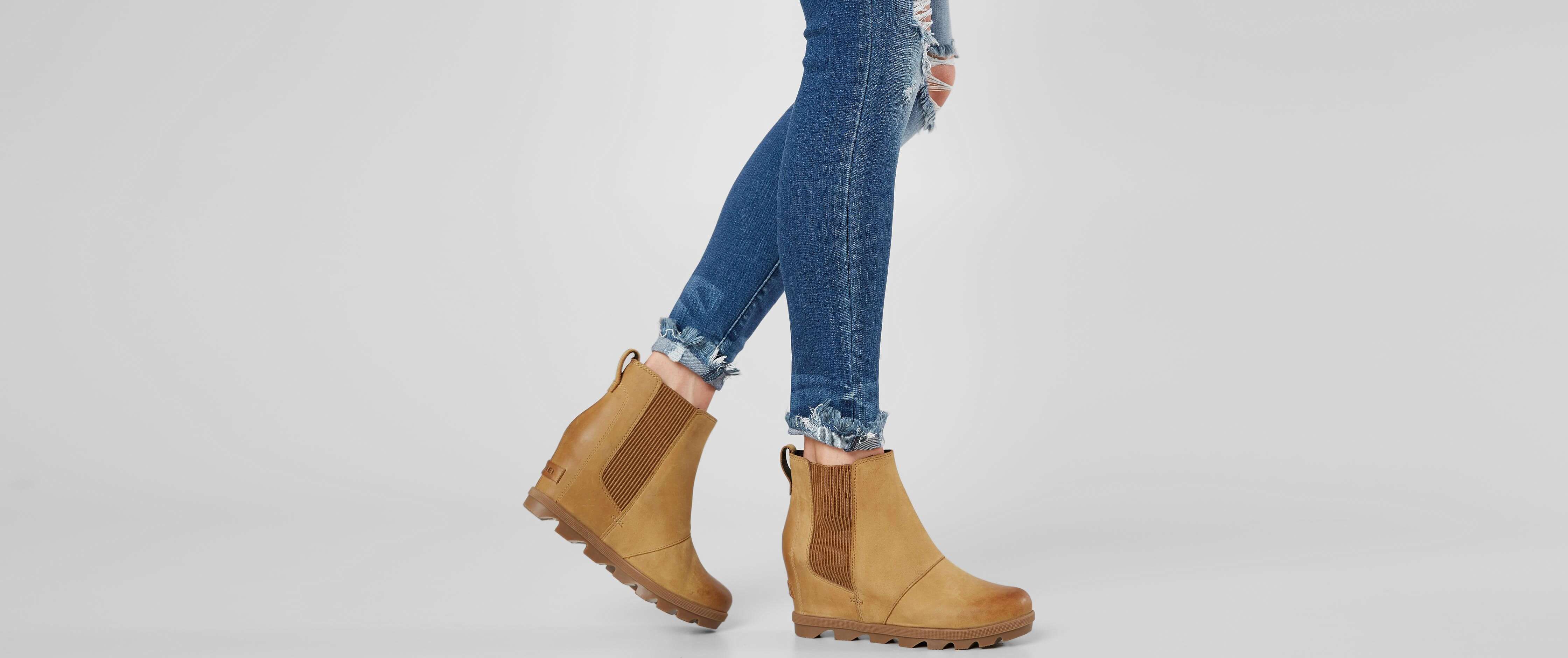 sorel joan wedge chelsea boot