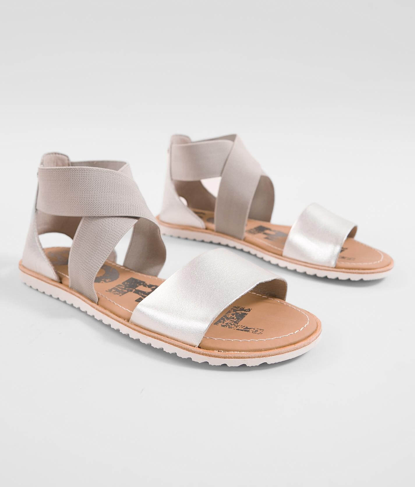 silver buckle sandals