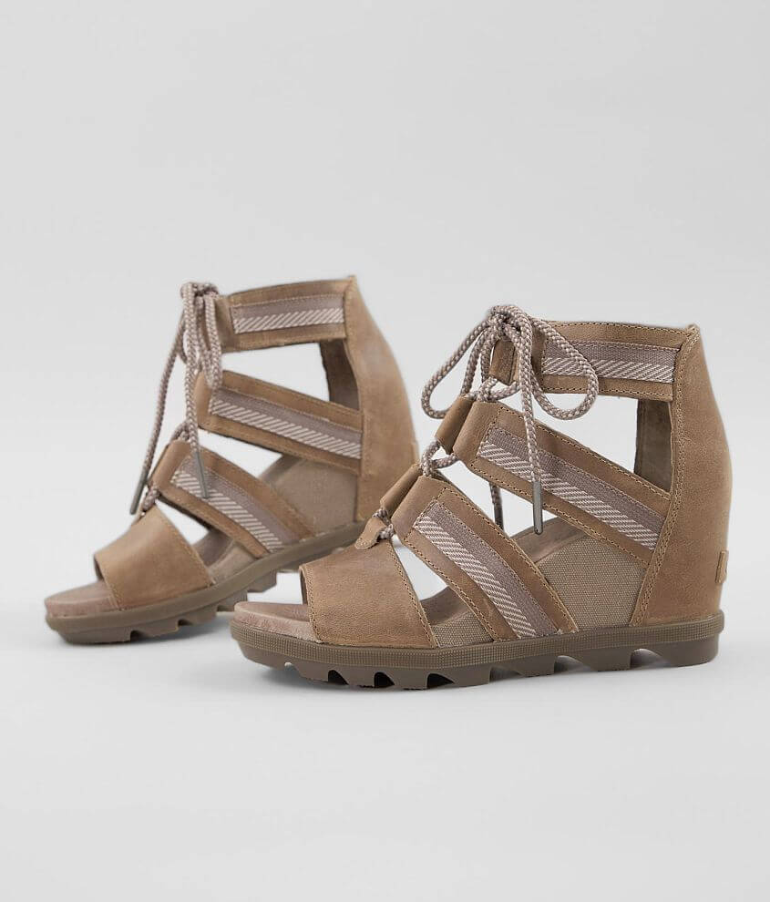 Sorel Joanie&#8482; II Leather Wedge Heeled Sandal front view