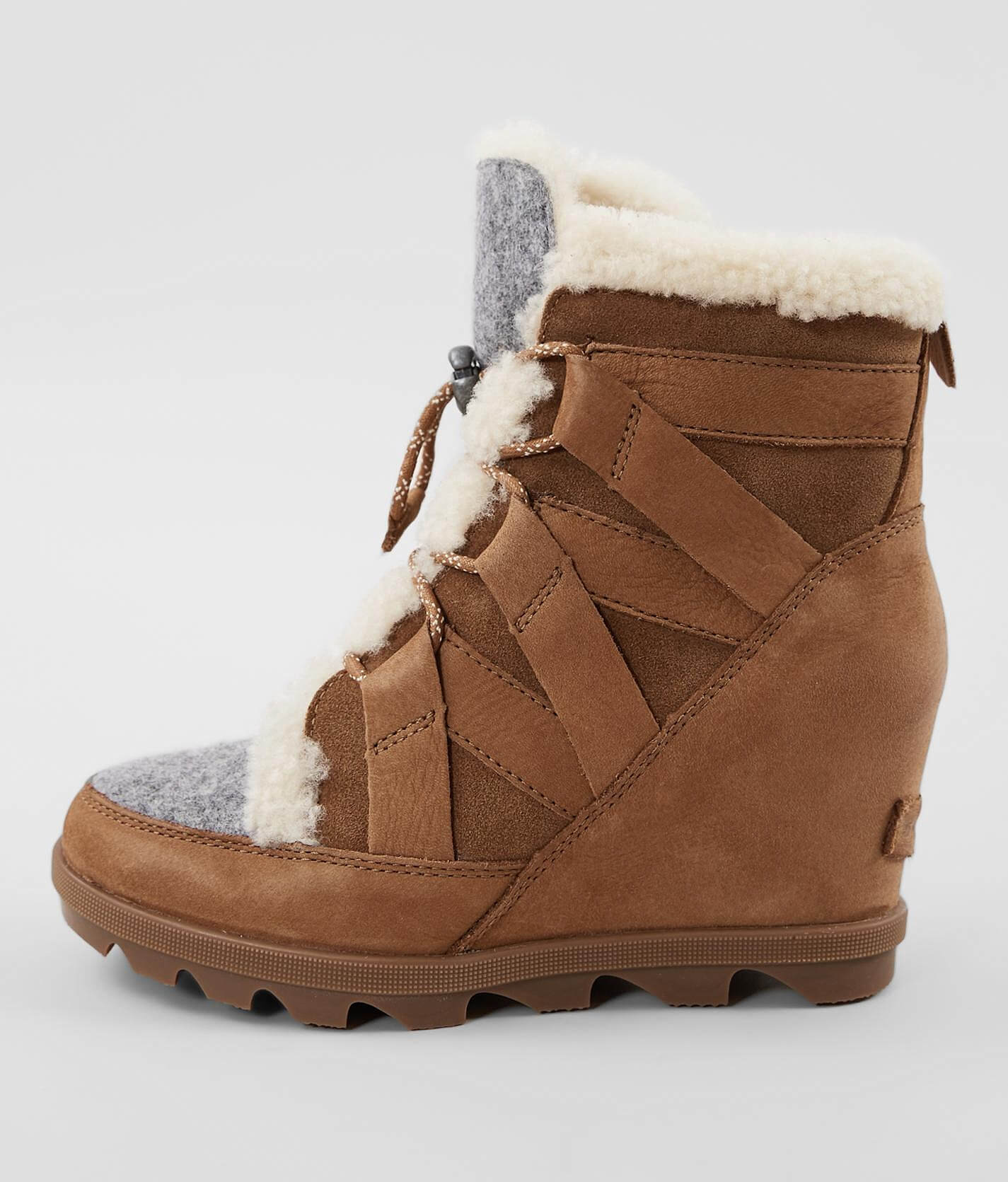 sorel wedge boots with fur