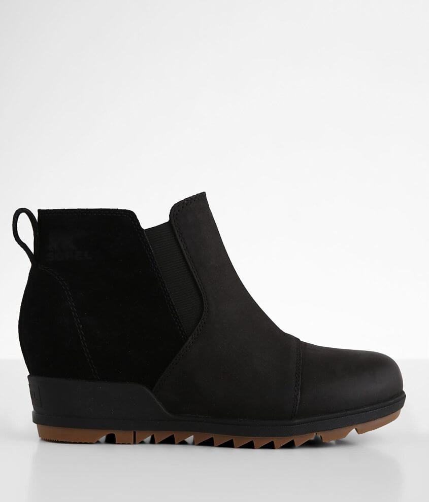 Sorel Evie™ Leather Wedge Ankle Boot - Women's Shoes in Black | Buckle