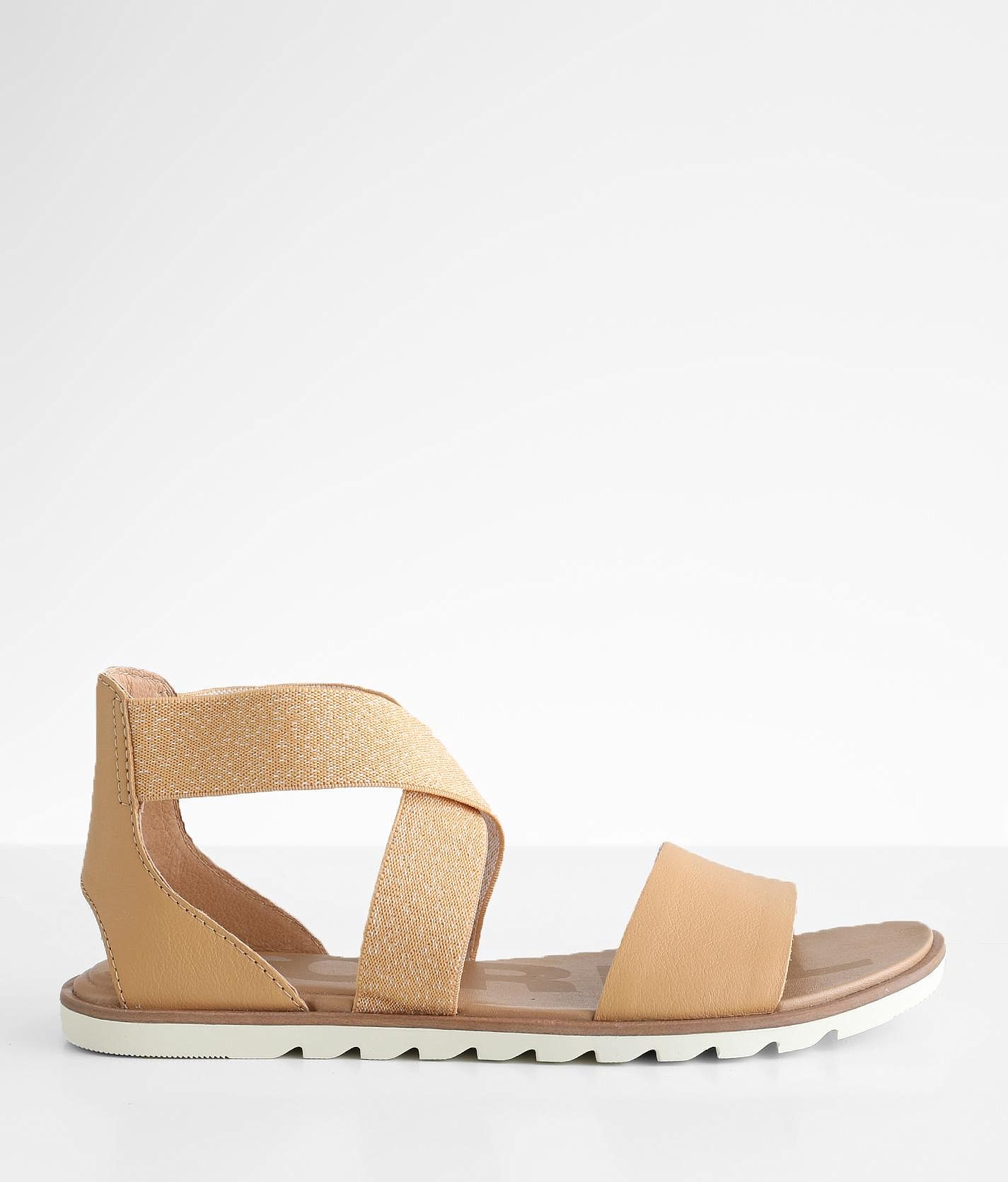 Sorel Ella II Leather Sandal - Women's Shoes in Honest Beige Chalk