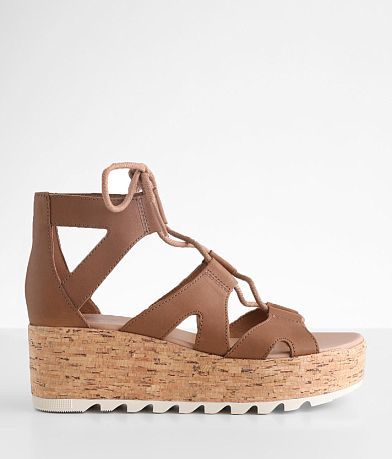 Sorel Cameron™ Flatform Leather Sandal front view