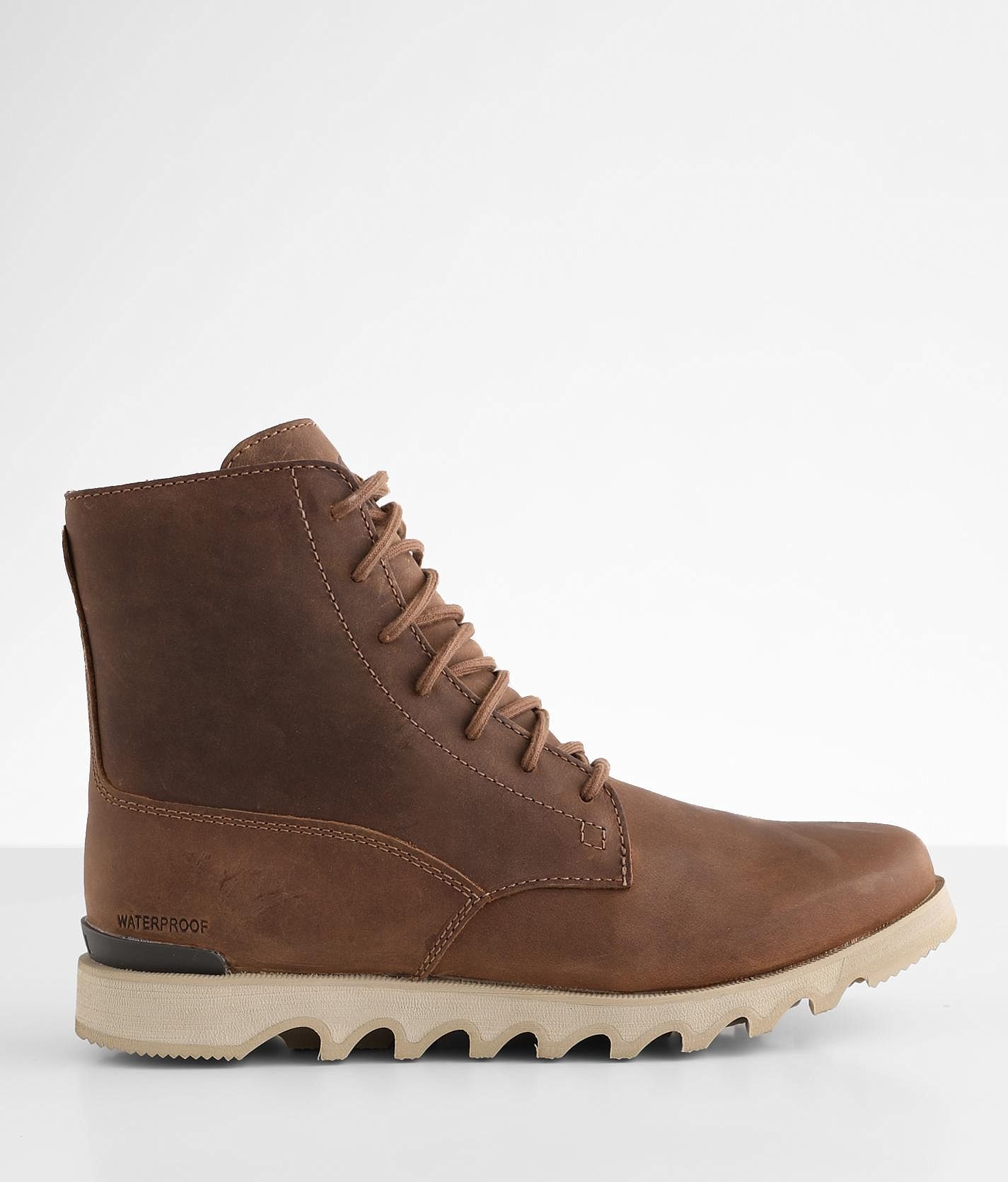 Sorel Kezar Boots Men Size 10.5 Shoes Tall Lace Up Waterproof Brown Leather Amazon.com | Sorel Kezar™ Moc Waterproof Coal/Brown Flora 7  main image 2