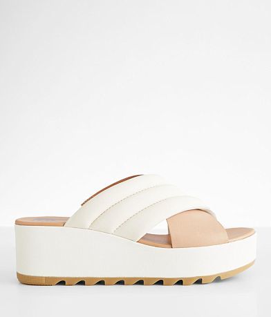Sorel Cameron™ Flatform Leather Sandal front view