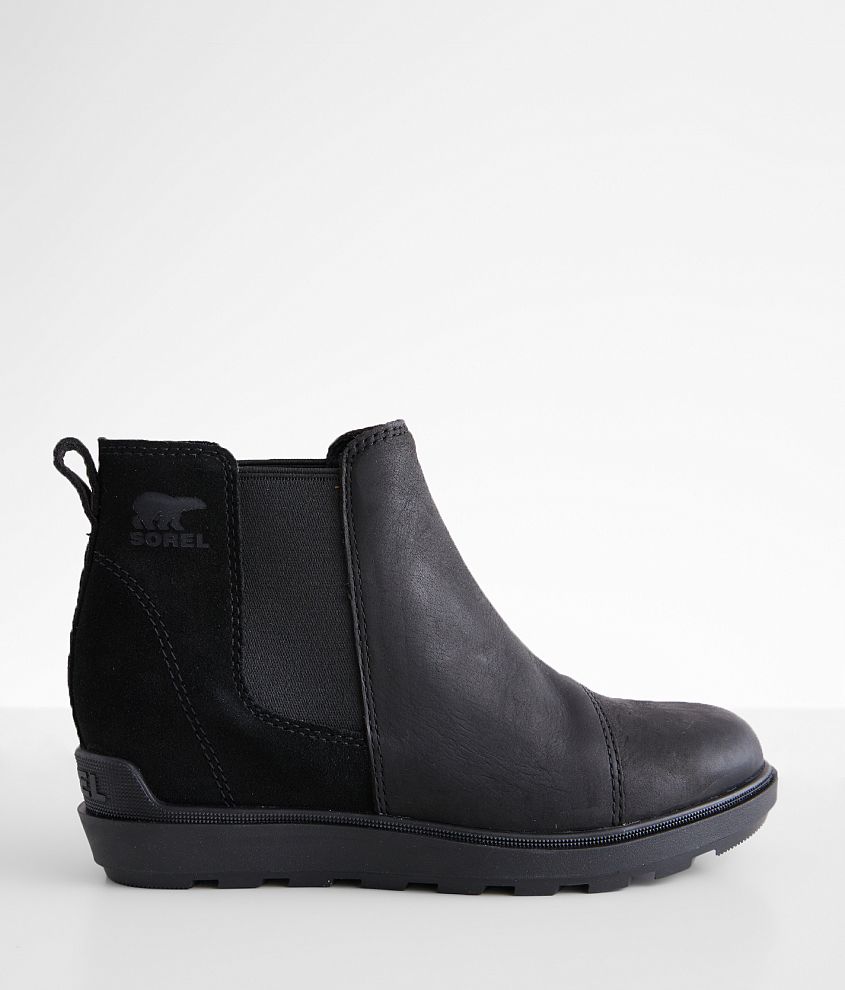 Black leather women's evie sales booties