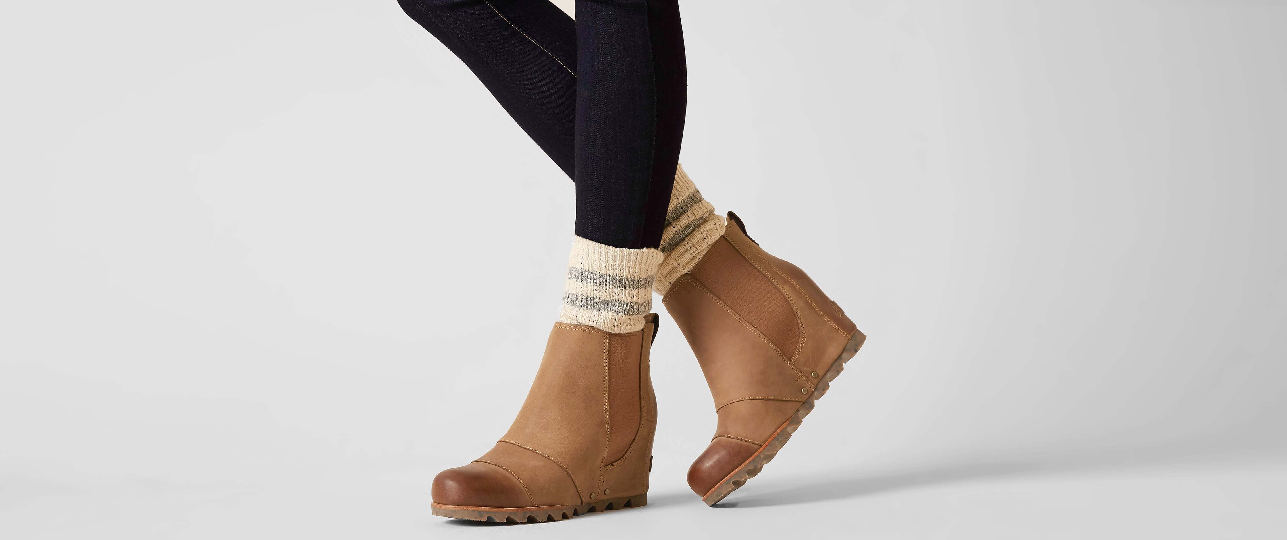 sorel lea wedge elk curry