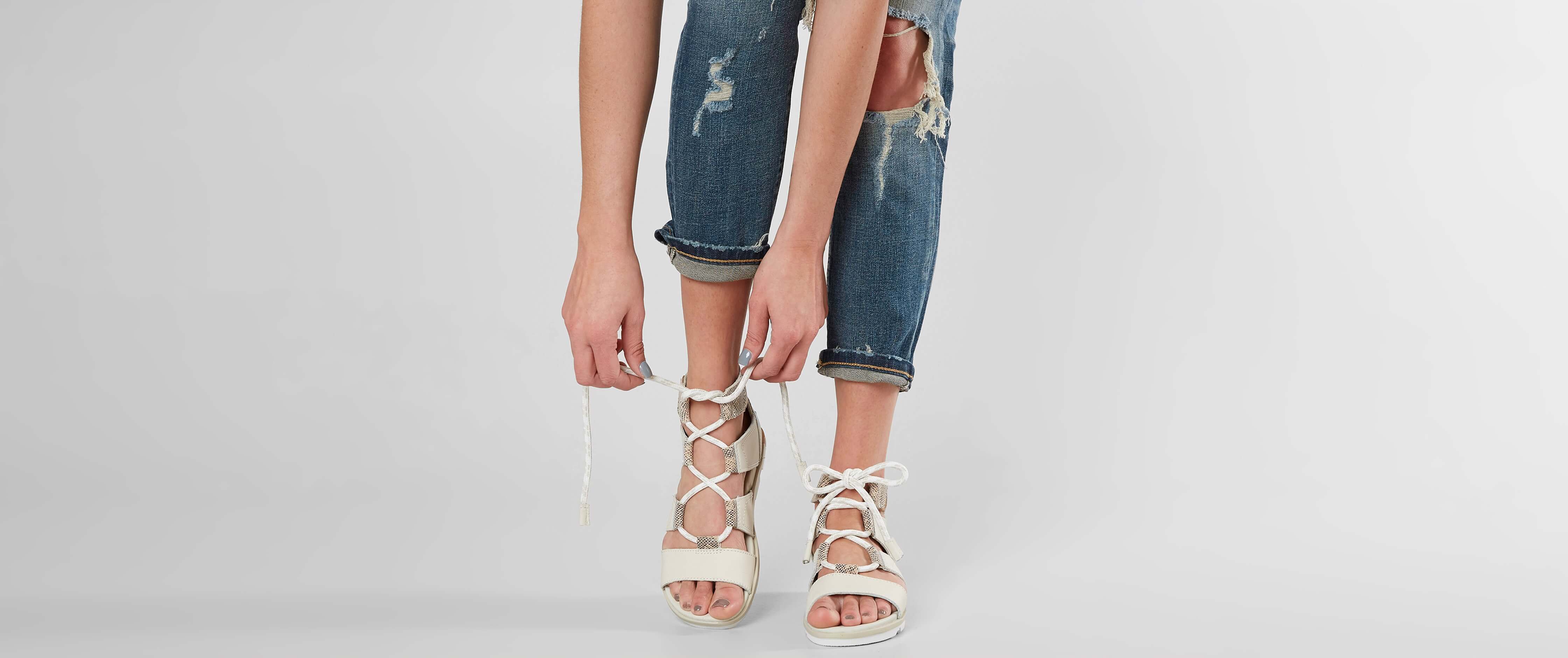 sorel lace up sandals