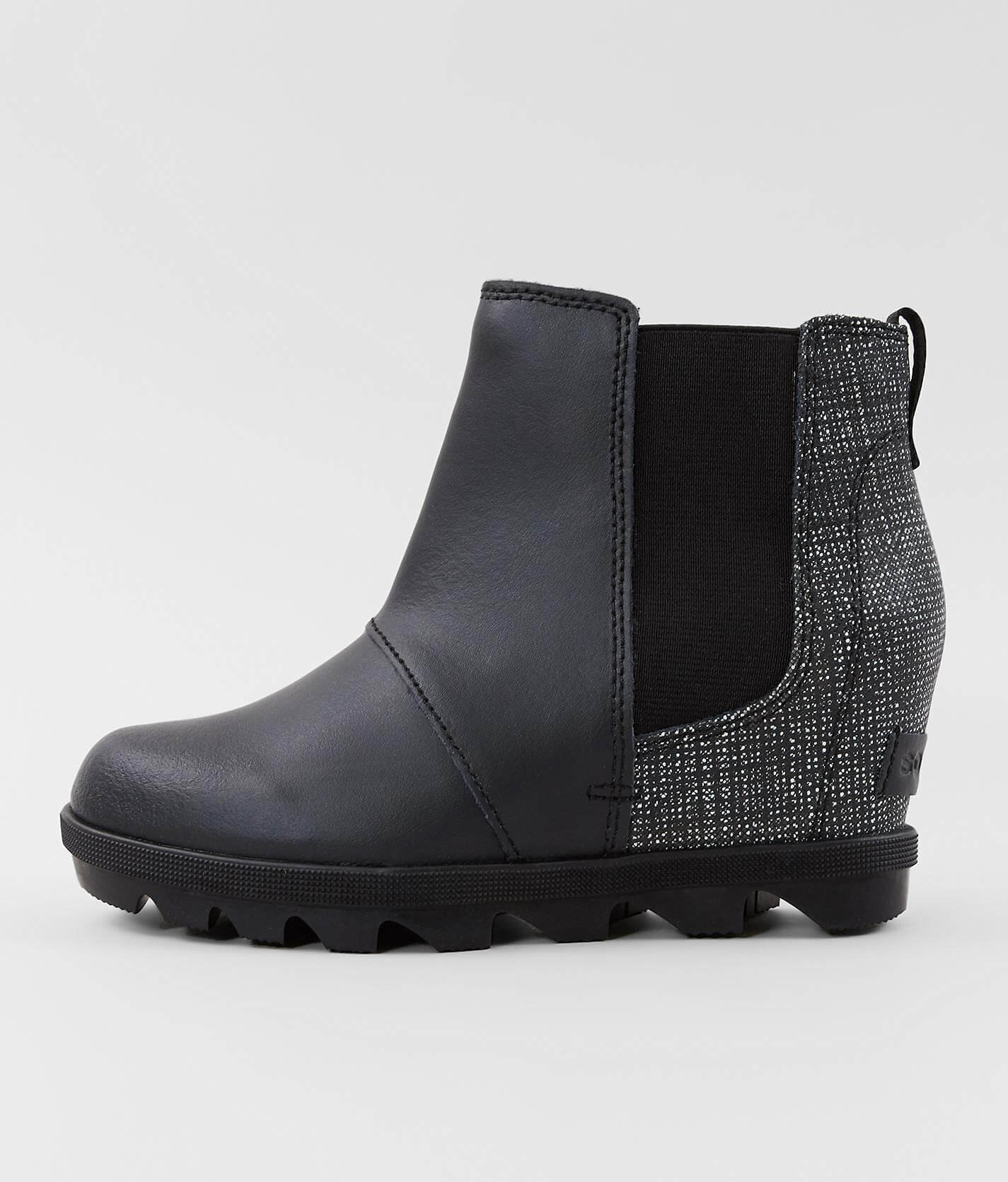 sorel chelsea wedge black