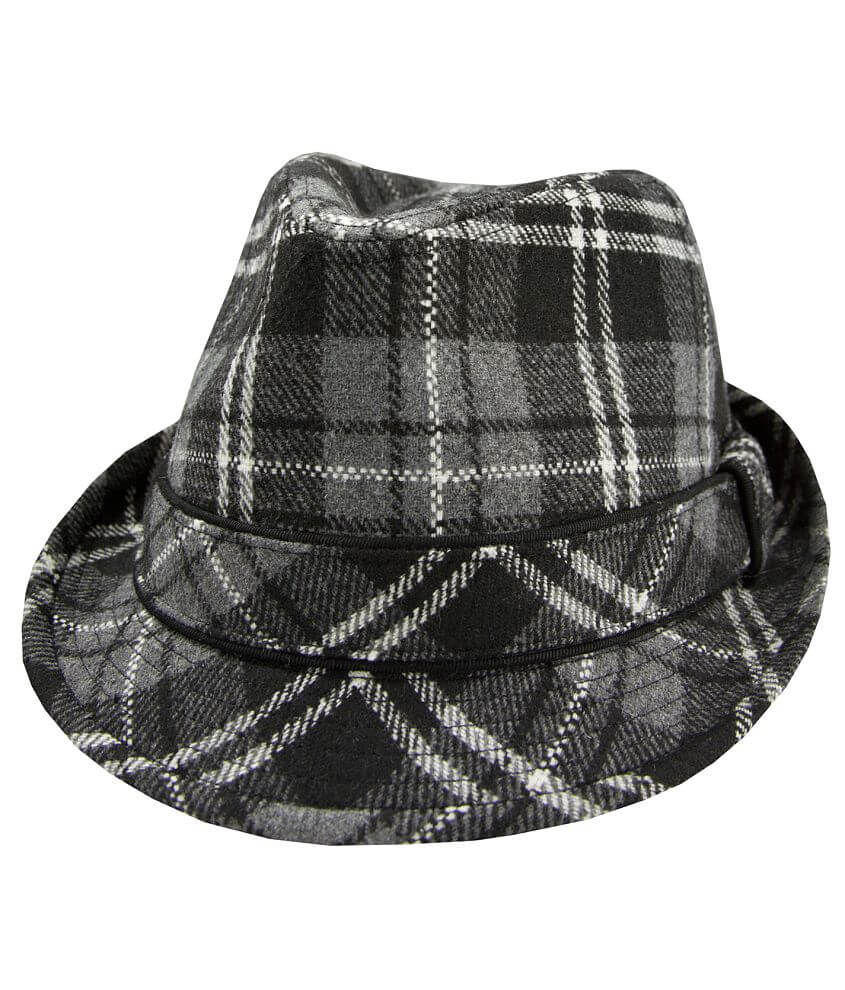 BKE Plaid Fedora Hat front view
