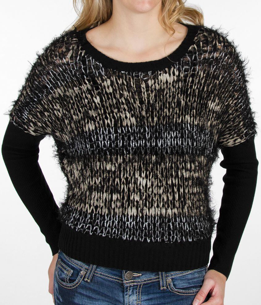 BKE Boutique Tape Yarn Sweater front view