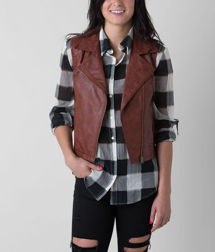 BKE Asymmetrical Zip Vest front view